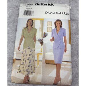 Butterick Top Skirt Sewing Pattern 5998 Size 14 16 18 1999 uncut